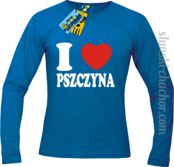 I love Pszczyna longsleeve z nadrukiem - blue