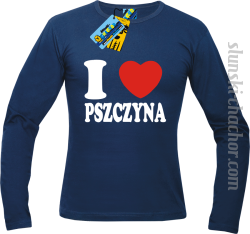 I love Pszczyna longsleeve z nadrukiem - navy blue