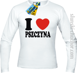 I love Pszczyna longsleeve z nadrukiem - white