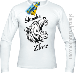 Slunska złość męski longsleeve z nadrukiem-white