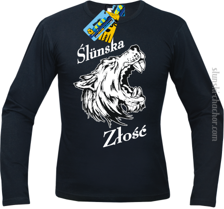 Ślunska złość - męski longsleeve z nadrukiem Nr SLCH00008ML