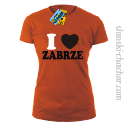 I love Zabrze koszulka damska - orange