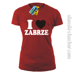 I love Zabrze koszulka damska - red