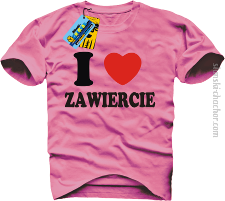 I love Zawiercie - koszulka męska z nadrukiem Nr SLCH00049MK