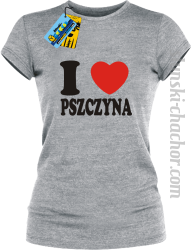 I love Pszczyna koszulka damska z nadrukiem - ash
