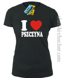 I love Pszczyna koszulka damska z nadrukiem - black