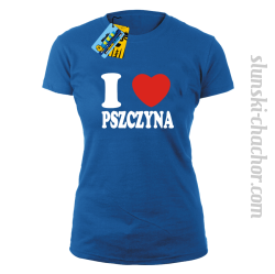 I love Pszczyna koszulka damska z nadrukiem - blue