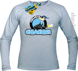 Pieroński chachor longsleeve z nadrukiem - ash
