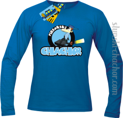 Pieroński chachor longsleeve z nadrukiem - blue