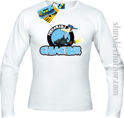 Pieroński chachor longsleeve z nadrukiem - white