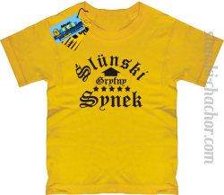 Slunski gryfny synek koszulka chłopięca z nadrukiem-yellow