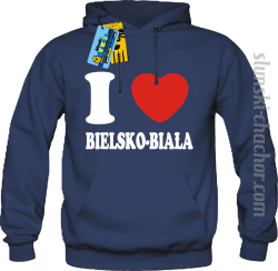 I love Bielsko-Biała bluza męska z nadrukiem - navy blue