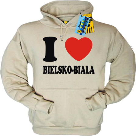 I love Bielsko-Biała - bluza męska z nadrukiem 