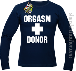 Orgasm Donor - Longsleeve męski granat