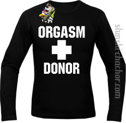 Orgasm Donor - Longsleeve męski czarna