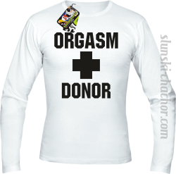 Orgasm Donor - Longsleeve męski biała