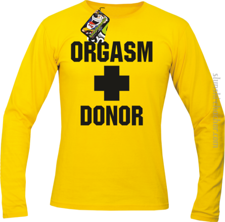 Orgasm Donor - Longsleeve męski żółty