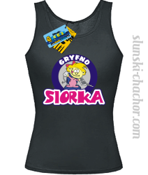 Gryfno siorka top damski z nadrukiem - black