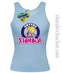 Gryfno siorka top damski z nadrukiem - sky blue