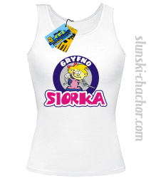 Gryfno siorka top damski z nadrukiem - white