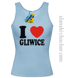 I love Gliwice - top damski - błękitny