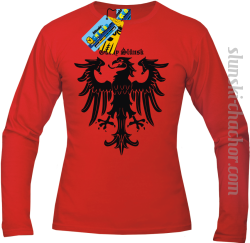 górny ślunsk longsleeve z nadrukiem - red