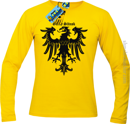 górny ślunsk longsleeve z nadrukiem - yellow