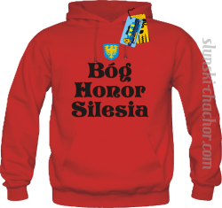 Bóg Honor Silesia - bluza męska - czerwony