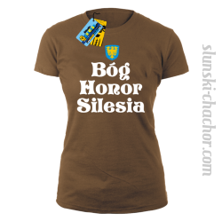 Bóg Honor Silesia - koszulka damska - brązowy