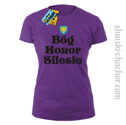 Bóg Honor Silesia - koszulka damska - fioletowy