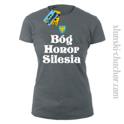 Bóg Honor Silesia - koszulka damska - szary