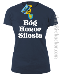 Bóg Honor Silesia - koszulka damska - granatowy
