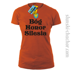 Bóg Honor Silesia - koszulka damska - pomarańczowy
