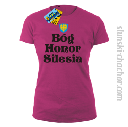 Bóg Honor Silesia - koszulka damska - różowy