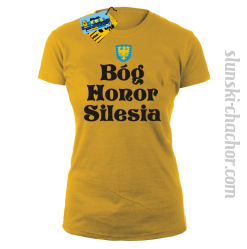 Bóg Honor Silesia - koszulka damska - żółty