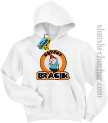 Gryfny bracik bluza dziecięca z nadrukiem - white
