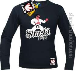 Ślunski hajer longsleeve z nadrukiem - black
