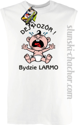 Dej Pozór Bydzie Larmo - Bezrękawnik męski biały 
