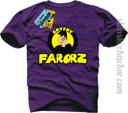 Gryfny farorz koszulka męska z nadrukiem - purple