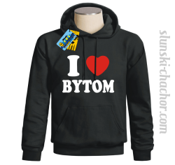 I love Bytom bluza męska z nadrukiem - black