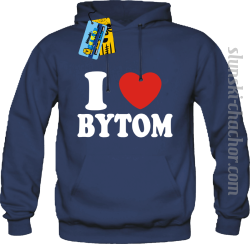 I love Bytom bluza męska z nadrukiem - navy blue