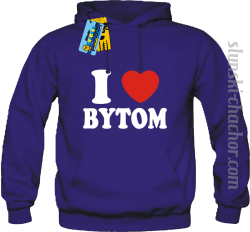 I love Bytom bluza męska z nadrukiem - purple