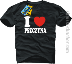 I love Pszczyna koszulka męska z nadrukiem - black