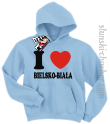 I love Bielsko-Biała bluza dziecięca z nadrukiem - sky blue