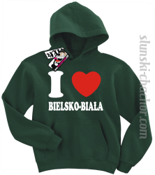 I love Bielsko-Biała bluza dziecięca z nadrukiem - green