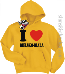I love Bielsko-Biała bluza dziecięca z nadrukiem - yellow