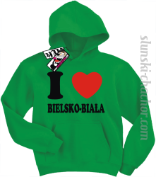 I love Bielsko-Biała bluza dziecięca z nadrukiem - green