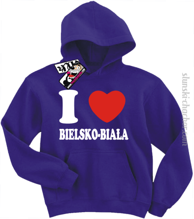 I love Bielsko-Biała bluza dziecięca z nadrukiem - purple