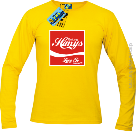 Enjoy hanys longsleeve z nadrukiem-yellow