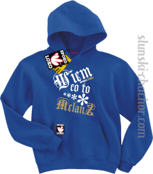 Wiem co to melanż bluza dziecięca z nadrukiem - blue